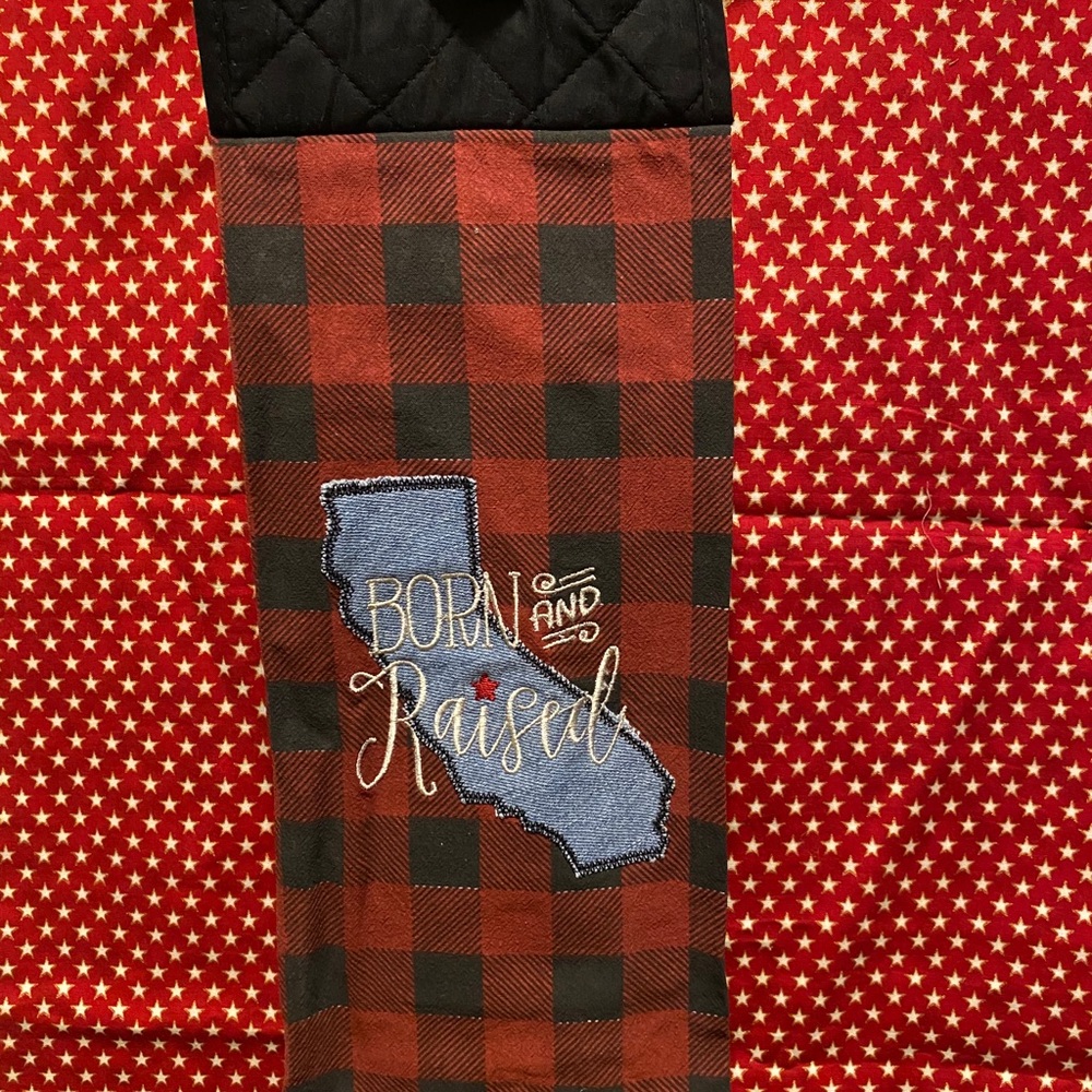 Handmade hanging hand towel